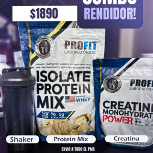 Combo Proteína Isolate + Creatina + Shaker