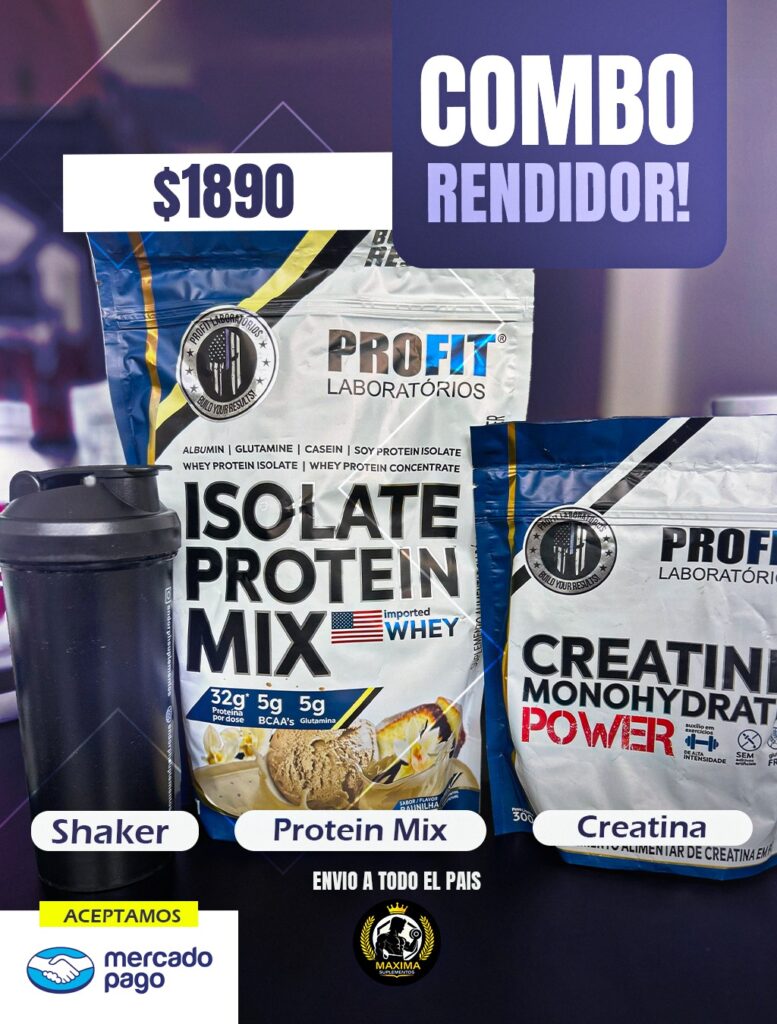 Combo Proteína Isolate + Creatina + Shaker