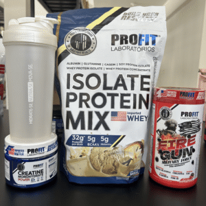 Combo Profit Pre Workout whey isolate creatina shaker