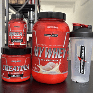 Combo Integralmedica Whey + Creatina + Omega 3 + Shaker