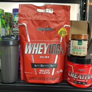 Combo Whey Creatina Colágeno Tipo 2 Integralmedica + Shaker