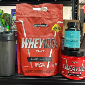 Combo Whey Creatina Magnesio Integralmedica + Shaker