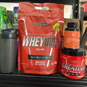 Combo Whey Creatina Coenzima Q10 Integralmedica + Shaker