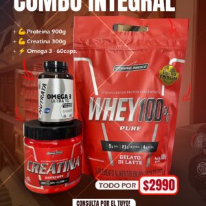 Combo Whey Creatina Omega 3 IFOS Integralmedica