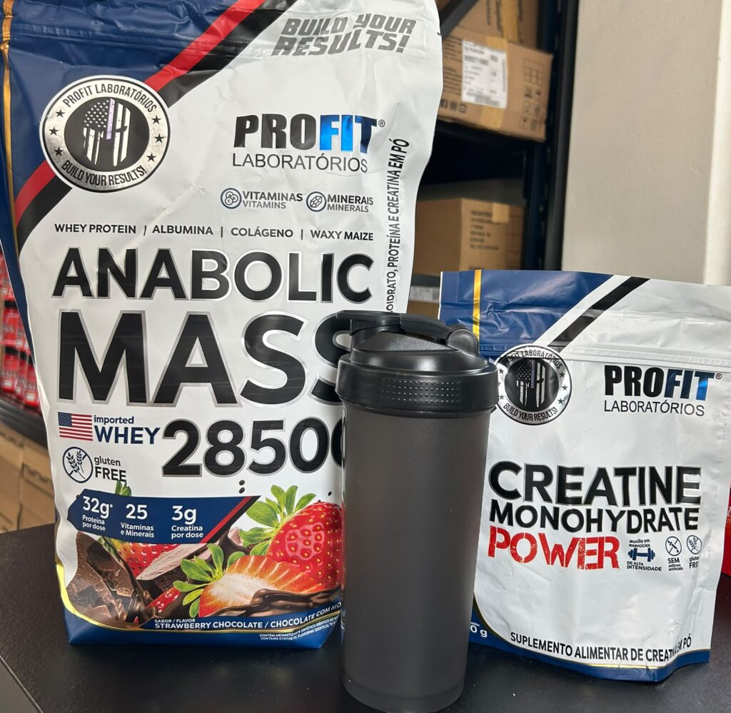 Combo Anabolic Mass 3kg + Creatina Power 300g + Shaker Profit
