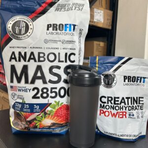 Combo Anabolic Mass 3kg + Creatina Power 300g + Shaker Profit